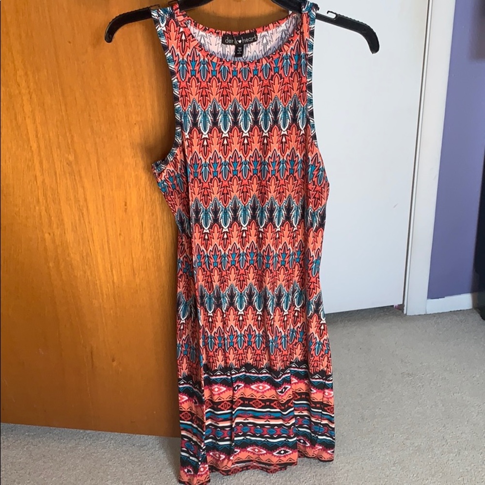 Patterned dress made by Derek Heart